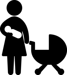Mother With Baby Tracing Svg Vector, Free Vectors File